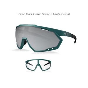 Óculos HB Spin Gradient Dark Green Silver + Lente Cristal