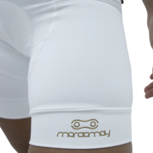 Bretelle Ciclismo Feminino Marcio May Sport Branco / Dourado Tam G