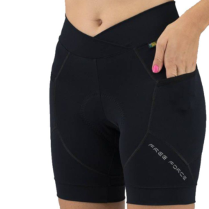 Bermuda Ciclismo Feminino Free Force Sport Nakai Preto Tam P