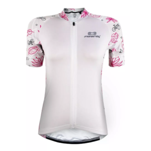 Camisa Ciclismo Feminino Márcio May Sport Pink Triangles Nat Tam P