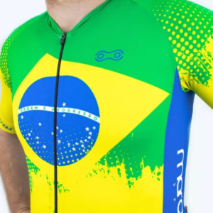 Camisa Ciclismo Masculino Marcio May SPORT Bandeira Brasil Tam G