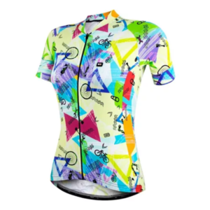 Camisa Ciclismo Feminino Márcio May Funny Colorfull Ride Tam P
