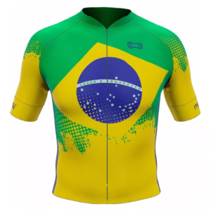 Camisa Ciclismo Masculino Marcio May SPORT Bandeira Brasil Tam M