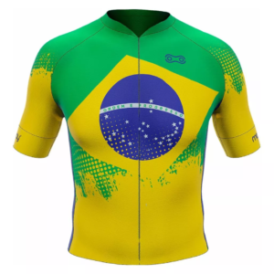 Camisa Ciclismo Masculino Marcio May SPORT Bandeira Brasil Tam G