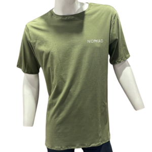 Camiseta Masculina Casual Nomad Trail Building Verde Tam G