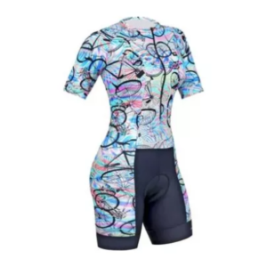 Macaquinho Ciclismo Feminino Marcio May Slim Bike Rainbow Tam M