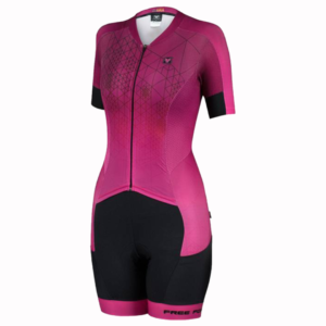 Macaquinho Ciclismo Feminino Free Force New Cherry Tam P