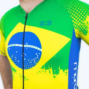 Camisa Ciclismo Masculino Marcio May SPORT Bandeira Brasil Tam M