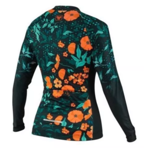 Camisa Ciclismo Feminino Free Force Start ML Bloom Orange Tam M