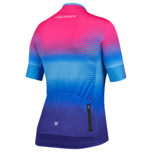 Camisa Ciclismo Feminino Free Force Sport Absolute Azul Rosa Tam GG