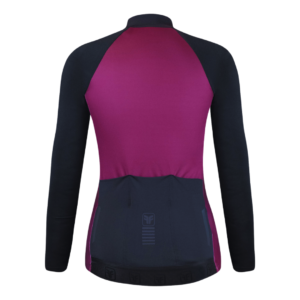 Camisa Ciclismo Feminino Free Force Start ML Peluciada Wine Tam M