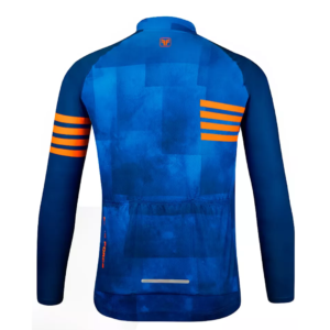 Camisa Ciclismo Masc Free Force Basic ML Freedom Azul/ Lrja Tam M