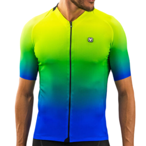 Camisa Ciclismo Masc Free Force Start All Fit Yelow-Blue Gr Tam G