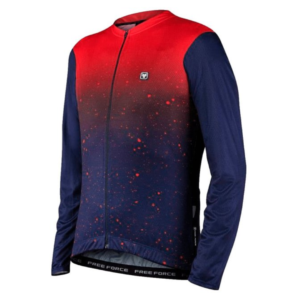 Camisa Ciclismo Masc Free Force Classic ML Journey Azl/ Verm Tam P