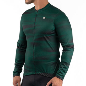 Camisa Ciclismo Masc Free Force Classic ML Scope Verde/Preto Tam G