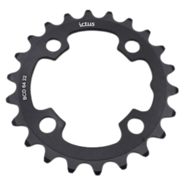 Coroa Ictus Indexada BCD 64 22 T Preta