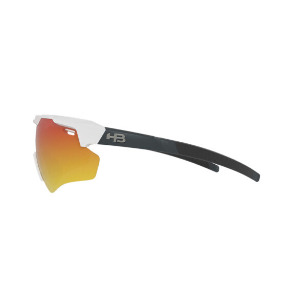Óculos HB Shield Evo 2.0 Matte Whitte Graphite Red Chrome - Image 3