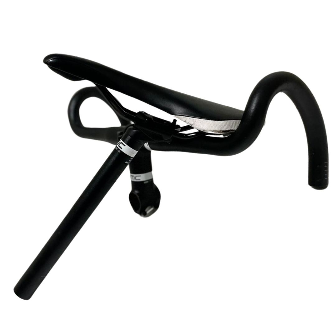Kit Cock-pit BMC RDB03 Alloy guidão+mesa+canote+selim Usados - Imagem 4