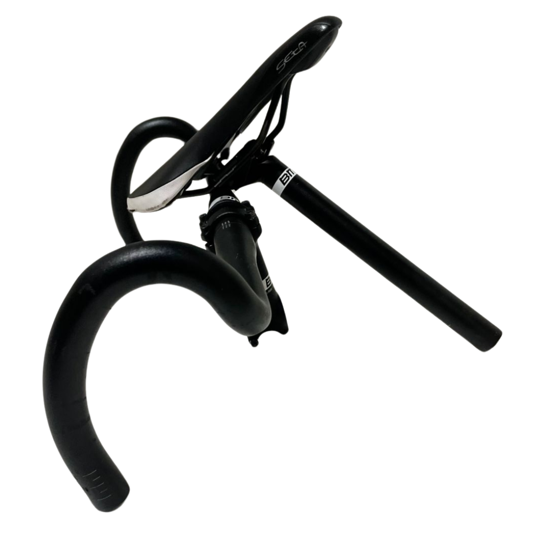 Kit Cock-pit BMC RDB03 Alloy guidão+mesa+canote+selim Usados - Imagem 3