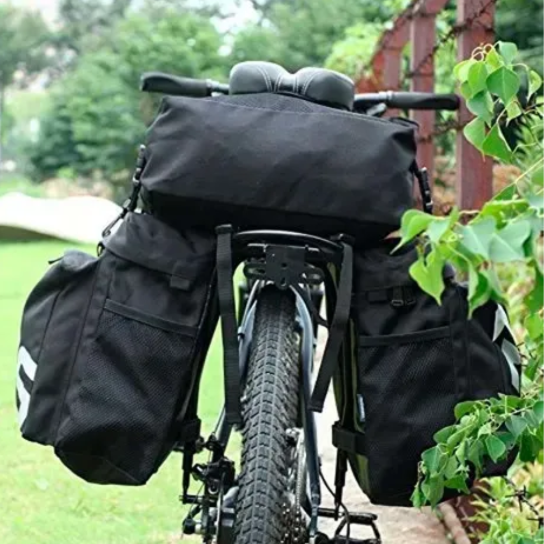 Roswheel 14892 Borse Da Bicicletta 3 In 1 Expedition Touring - Set 1 Borsa Top + 2 Laterali - Poliestere Nero - 2