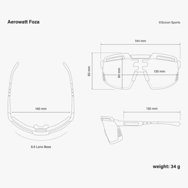 Óculos SCICON Aerowatt Preto Lente Bronze + Lente Transparente - Image 4