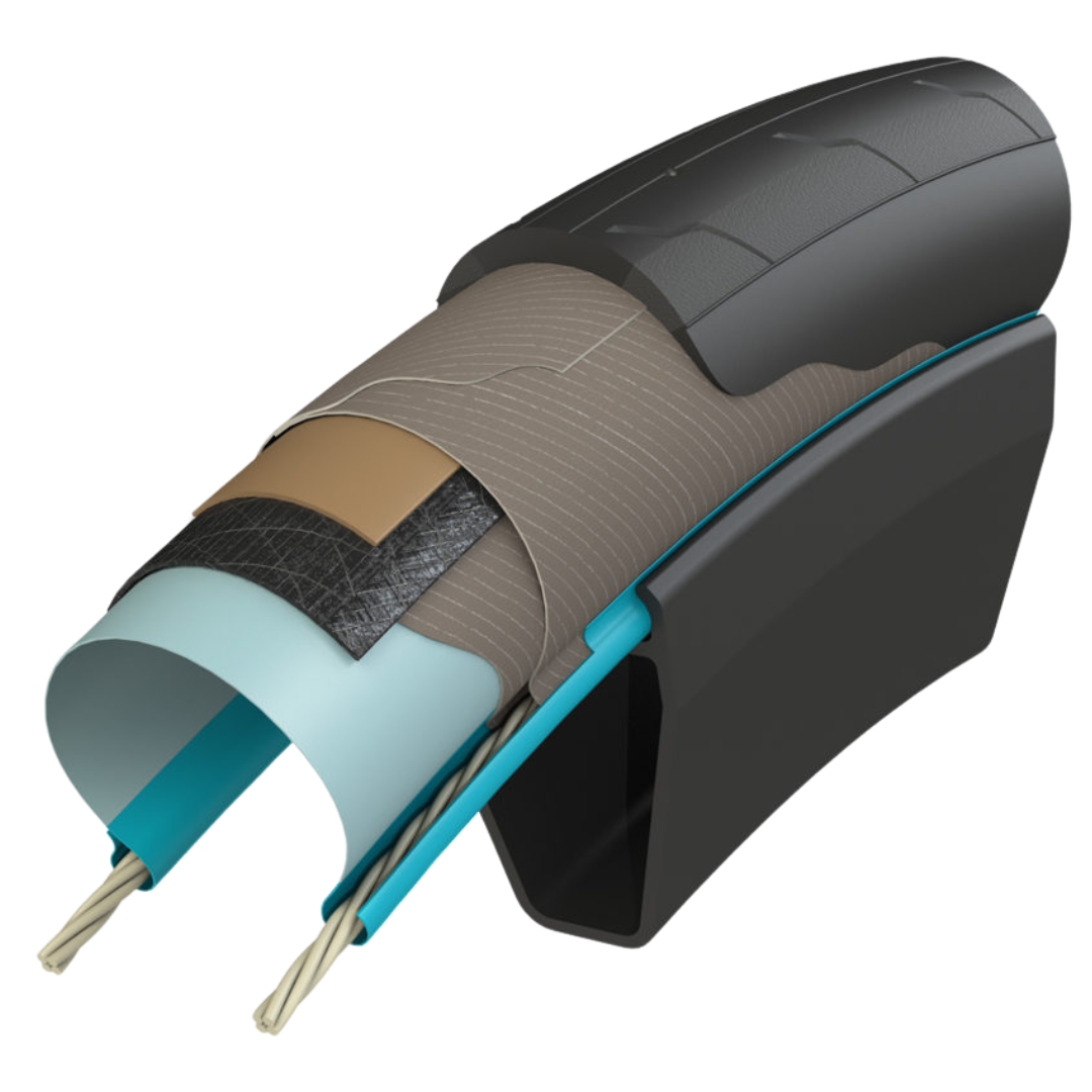 Par Pneus Road HUTCHINSON Challenger Hardshield TLR 700x28mm - Imagem 4