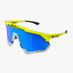 Óculos SCICON Aeroshade XL Amarelo Lente Azul + Lente Transparente