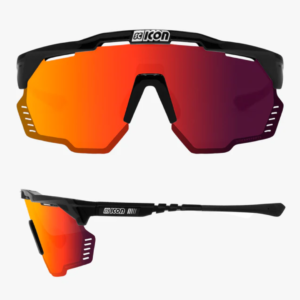 Óculos SCICON Aeroshade Kunken Preto Lente Vermelho + Lente Transparente
