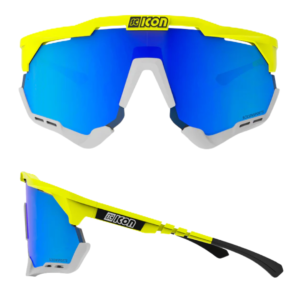 Óculos SCICON Aeroshade XL Amarelo Lente Azul + Lente Transparente