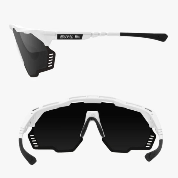 Óculos SCICON Aeroshade Kunken Branco Lente Photochromic Silver - Image 3