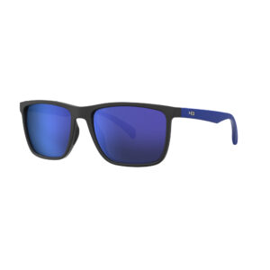Óculos HB Iconic Black Matte Blue Blue Chrome