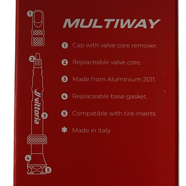 Válvula Vittoria Multiway Tubeless 80mm Alumínio Preto - Image 3