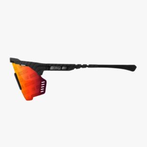Óculos SCICON Aeroshade Kunken Carbon Matt Lente Vermelho