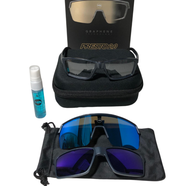 Kit Óculos HB Presto 2.0 Blue Chrome+ Lente Amber+ Brinde HB - Image 5
