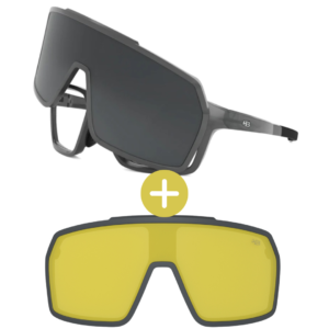 Kit Óculos HB Presto Black Gray + lente Yellow + Brinde HB