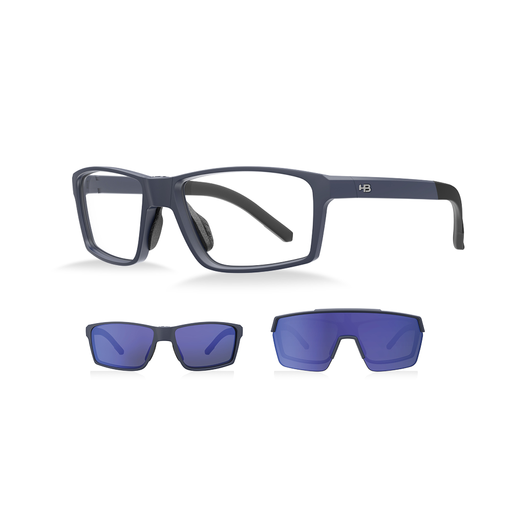 Kit Óculos HB Presto 2.0 Blue Chrome+ Lente Gray + Brinde HB - Imagem 2