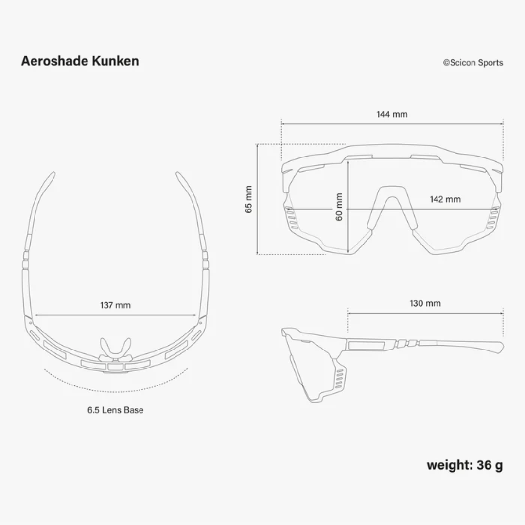 Óculos SCICON Aeroshade Kunken Carbon Matt Lente Vermelho - Imagem 5