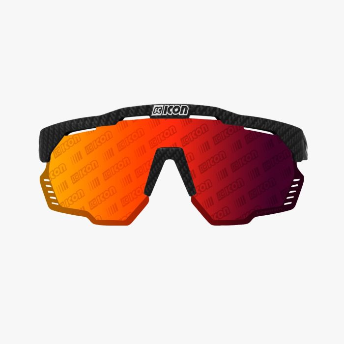 Óculos SCICON Aeroshade Kunken Carbon Matt Lente Vermelho - Imagem 3