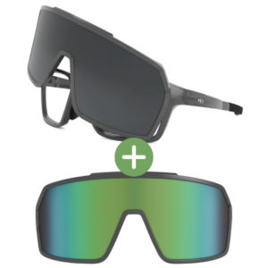 Kit Óculos HB Presto Black Gray + lente Green + Brinde HB