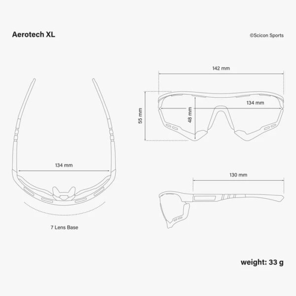 Óculos SCICON Aerotech XL Branco Lente Azul Photo+ Adpt Grau - Image 5