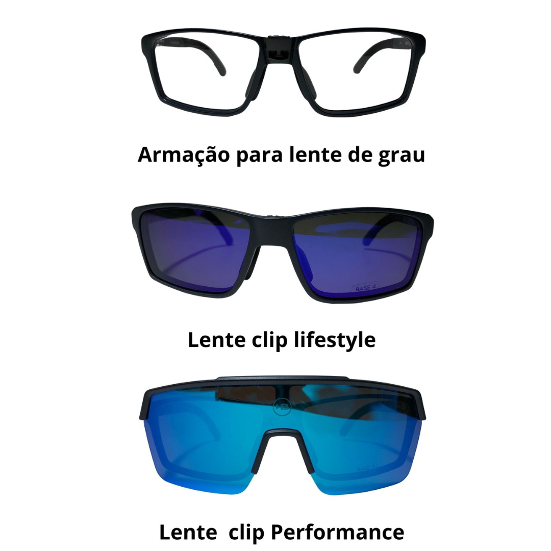 Kit Óculos HB Presto 2.0 Blue Chrome+ Lente Gray + Brinde HB - Imagem 4