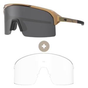 Kit Óculos HB Edge Gloss Gold Matte Black Gray + Lente PHOTOCHROMIC