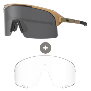 Kit Óculos HB Edge Gloss Gold Matte Black Gray + Lente R PHOTOCHROMIC