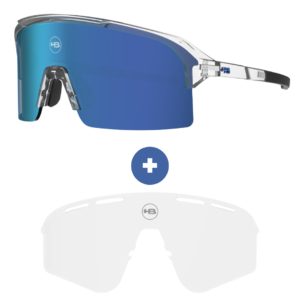 Kit Óculos HB Edge Gloss Crystal Blue Chrome + Lente S PHOTOCHROMIC