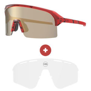 Kit Óculos HB Edge Gloss Red Apple Gold Chrome + Lente S PHOTOCHROMIC