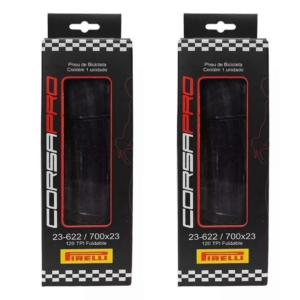 Par Pneu Road Pirelli 700x23c Corsa Pro Kevlar 120 Tpi