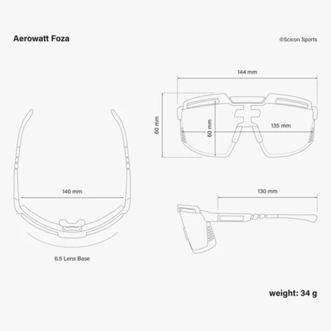 Óculos SCICON Aerowatt Foza Branco Lente Fotocromática - Imagem 6
