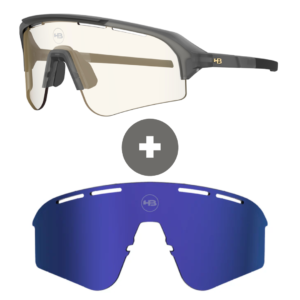 Kit Óculos HB Edge S M Dk Bsh PHOTOCHROMIC Gold + Lt S Blue