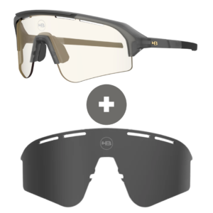 Kit Óculos HB Edge S M Dk Bsh PHOTOCHROMIC Gold + Lt S Gray
