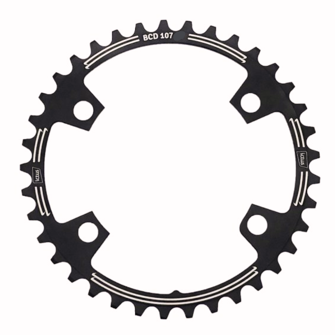 Kit Coroa ICTUS Index Aero BCD 107 Rival 50+36 4 Furos Assimetricos 3549+0388 - Imagem 3
